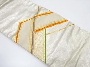 変わり桧垣模様刺繍名古屋帯